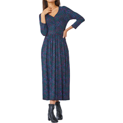 Roman Ditsy Floral Print Maxi Dress - Purple