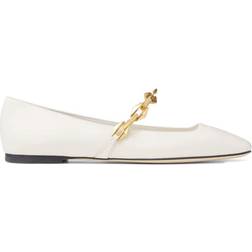 Jimmy Choo Diamond Tilda Ballerina Flats - White