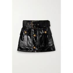 Balmain Short skirt in patent leather black