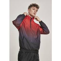 Urban Classics light jacket gradient pull over jacket black/red