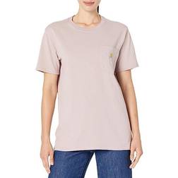 Carhartt Loose Fit Heavyweight K87 Pocket Camiseta de Damas - Gris-Beige