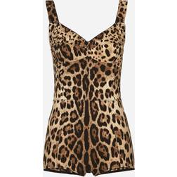 Dolce & Gabbana Leopard-print charmeuse bodysuit leo_new