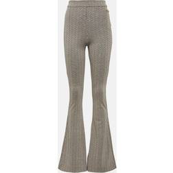 Balmain Flare pants in monogrammed jaquard black