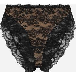 Dolce & Gabbana High-waisted Chantilly lace panties black