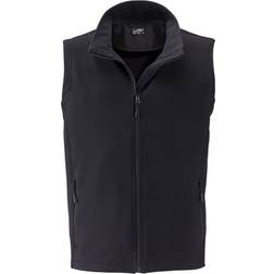 James & Nicholson Men's softshell Vest - Black