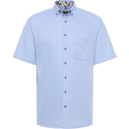 Eterna Structured Short Sleeve Shirt - Blue