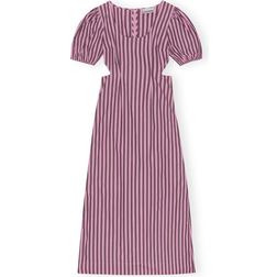 Ganni Stripe Cutout Dress - Bonbon