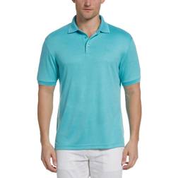 Cubavera Diamond Jacquard Polo Shirt - Aqua Sky