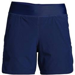 Lands' End Women's 5" Quick Dry Elastic Waist Board Shorts - Deep Sea Navy
