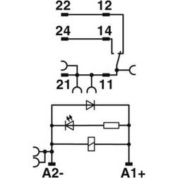 Phoenix Contact Relæmodul RIF-1-RPT-LDP-24DC/1X21MS