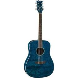 Dean Axs Dreadnought Quilt Acoustic Guitar Transparent Blue