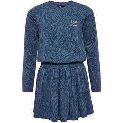 Hummel Wild Dress with Smocked Waist - Dark Denim