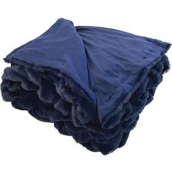 Modern Threads Luxury Solid Braided Blankets Blue (152.4x127)