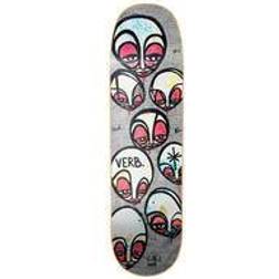 Verb Skateboard Deck Faces Gray