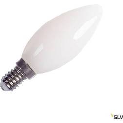 SLV C35 E14, LED Leuchtmittel gefrosted 4,2W 2700K CRI90 320°