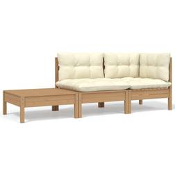 vidaXL gräddvita dynor Loungeset