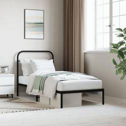 vidaXL Metal Bed Frame Without Mattress 90x200 cm Black