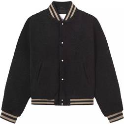 Les Deux Men's Johan Pile Varsity Jacket - Black