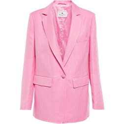 Etro Tailored Linen and Silk Jacket - Pink