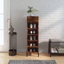 vidaXL Cabinet Smoked Oak 30 x 35 x 105 cm Shoe Rack