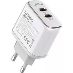 Ldnio LDNIO A2528M EU 35W MFi USB-C Oplader 2xUSB-C