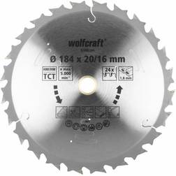 Wolfcraft 6346000 Rundsavblad 184 x 20 x 1.8 mm Antal tænder per tomme 24 1 stk