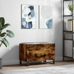 vidaXL Vinylskab 74,5x38x48 konstrueret træ røget egetræsfarve Opbevaringsskab