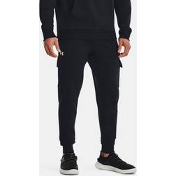 Under Armour Rival Fleece-Cargohose für Herren Schwarz Weiß