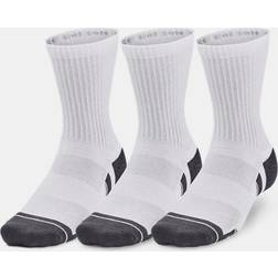 Under Armour 3-pack Performance Cotton Mid Socks - White