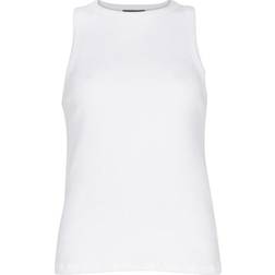 Mint Velvet High Neck Tank Top, White