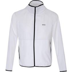 HUGO BOSS GREEN Cush Shell Hoodie Jacket White