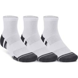 Under Armour Performance Tech 3pk Qtr Socks White