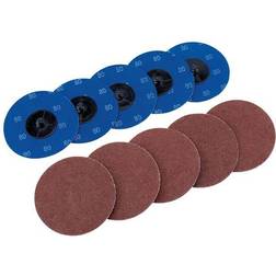 Draper 75616 Ten 75mm 80 Grit Aluminium Oxide Sanding Discs