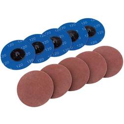 Draper 75617 Ten 75mm 120 Grit Aluminium Oxide Sanding Discs