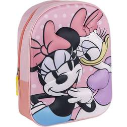 Minnie Mouse Schulrucksack Mit Reißverschluss 25 x 31 x 10 cm Kinderrucksack mit 3D-Elementen Gepolsterter Schultergurt Original Produkt in Spanien Designed