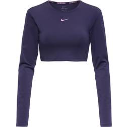 Nike Pro Dri-FIT Women's Cropped Long-Sleeve Top Purple