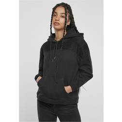 Urban Classics Women's Lace Inset Hoody Hooded Sweatshirt