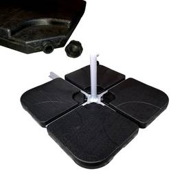 Samuel Alexander 4 Pack 60/80Kg Square Water Garden Decking Parasol Base Weight