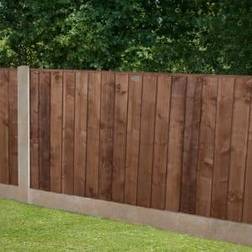 Forest Garden Brown Pressure Treated Closeboard Fence Panel