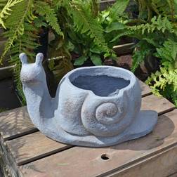 Solstice Sculptures Europa Snail 24cm Fibre Clay Planter