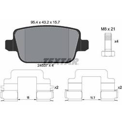 Textar Bremsbeläge hinten Ford Focus Galaxy Kuga Mondeo