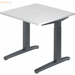 EUROKRAFTpro Height Adjustable 650 850 mm Writing Desk 80x80cm