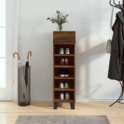 vidaXL Cabinet Brown Engineered Wood Shoe Rack