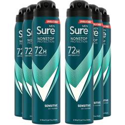 Sure Men Anti-Perspirant 72H Nonstop Protection Sensitive Deodorant 250ml, 6