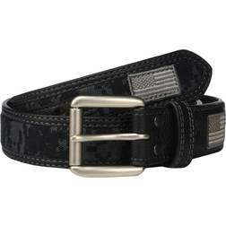 Ariat Men's Digital Camo Flag Belt, Black