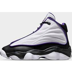 Jordan Big Kids' Pro Strong Basketball Shoes White/Black/Electro Purple