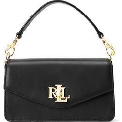 Lauren Ralph Lauren Small Leather Tayler Convertible Crossbody Bag Black Black