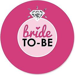 Big Dot of Happiness Bride-to-be bridal shower & classy bachelorette circle sticker labels 24 ct