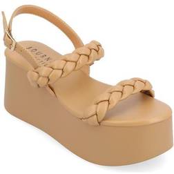 Journee Collection Women's Zannah Platform Sandals Tan Tan