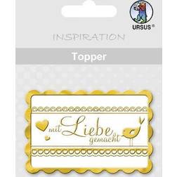 URSUS 8 Topper "mit Liebe gemacht" Tortenaufleger